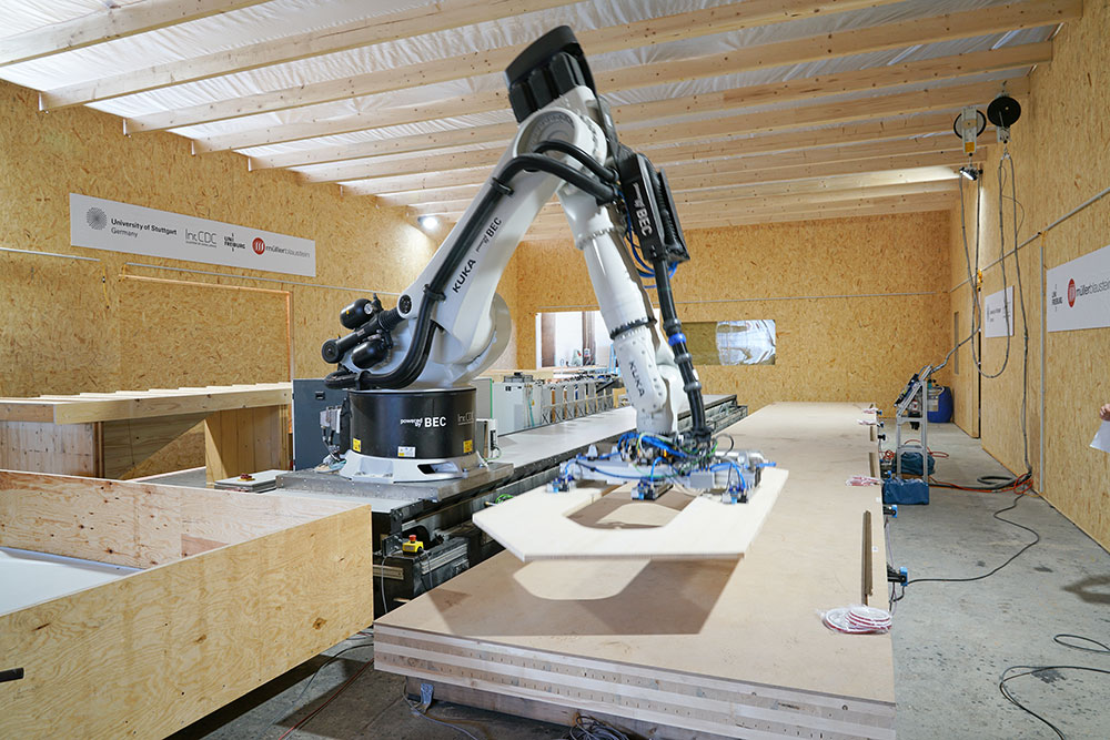Neubau Pavillon Demonstrator in Freiburg – Robotik im Holzbau